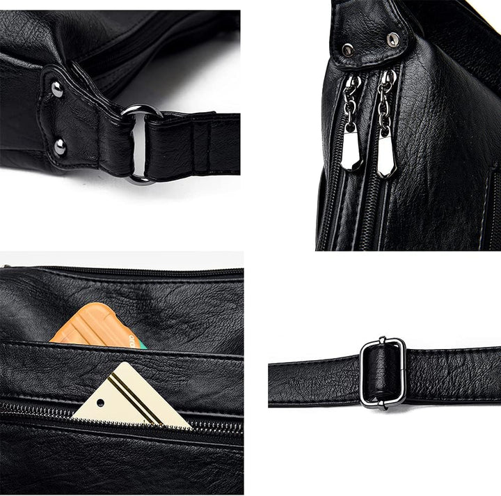 Sacmill Damen Crossbody KleineHandtasche Kleine Geldbörse Weichem Leder Geldbörsen Schulter Hobo Umh