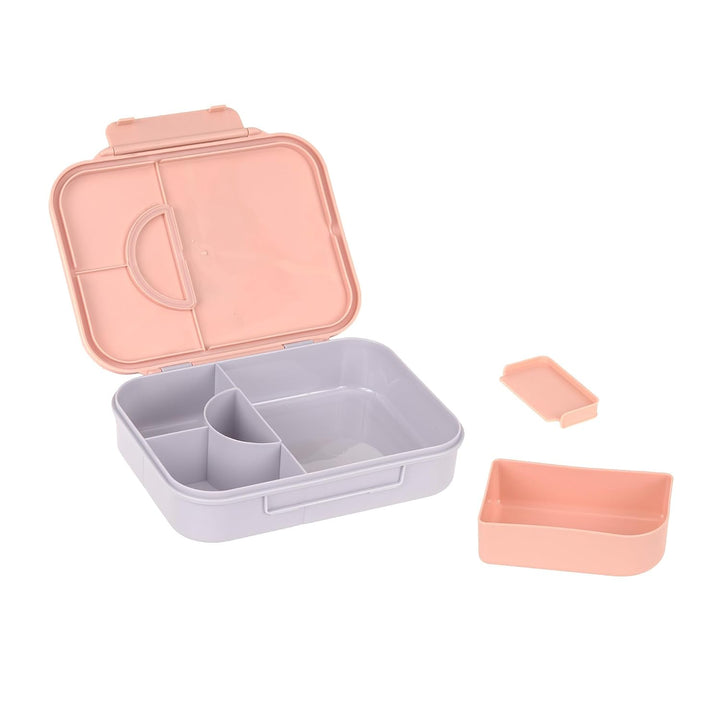 LÄSSIG Kinder Bento Lunchbox Brotdose mit Fächern Happy Fruits Cherry | Für Kindergarten und Schule,