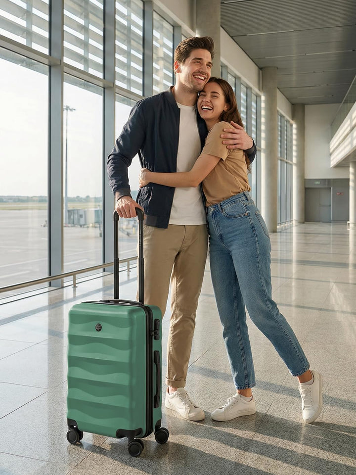 Smartbox Hartschalen Kabinen-Koffer für Damen &amp; Herren | Kleiner Trolley 38 x 22 x 55 cm aus hochwer