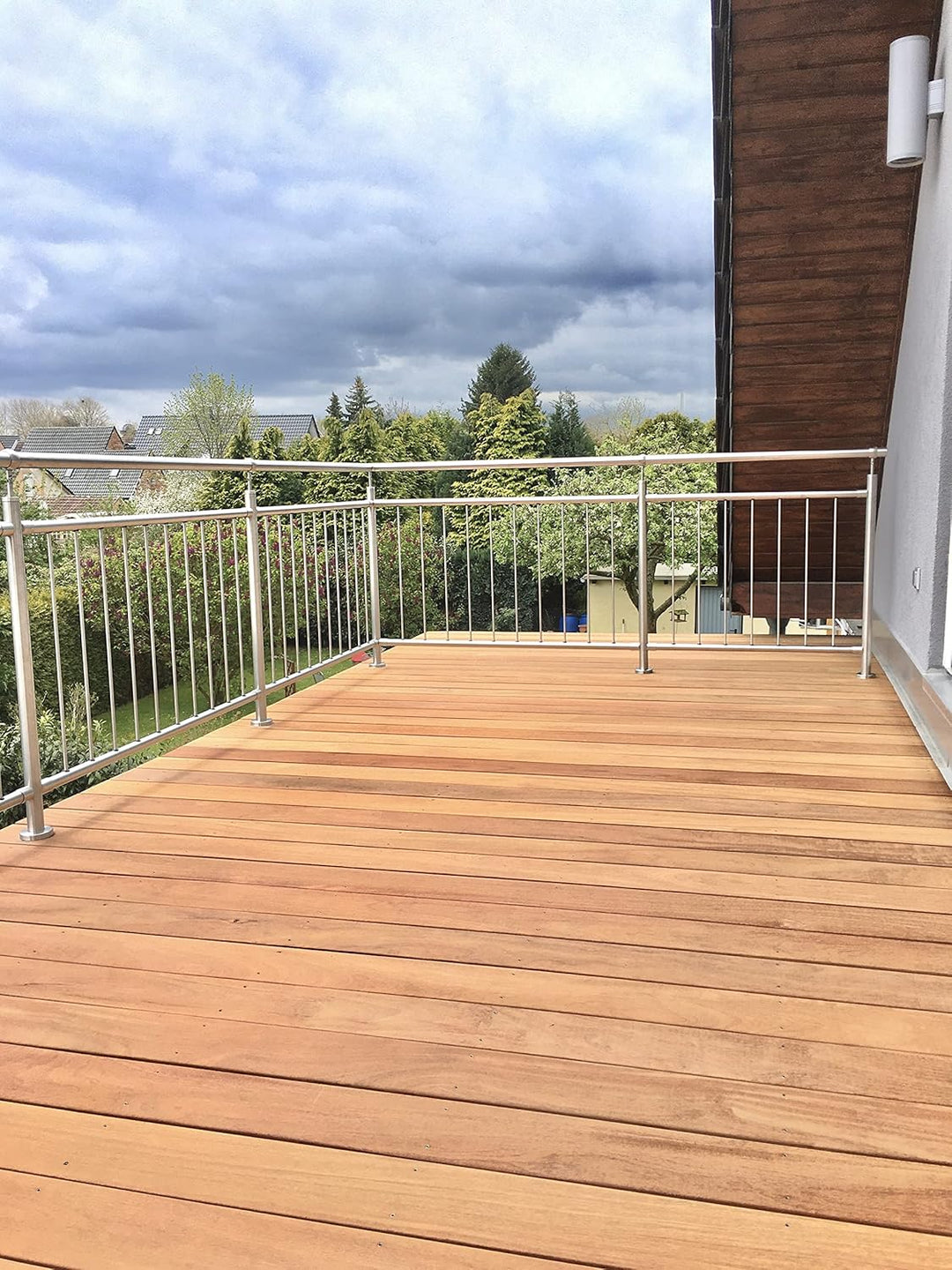 TIBU Geländer senkrechte Streben Balkon Terrasse Brüstung Pfostenart: Eckpfosten Höhe:900 mm Eckpfos