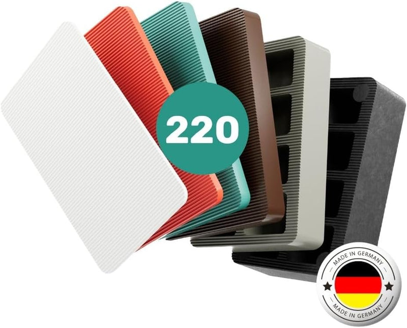 SILISTO Quickies Kunststoff Unterlegplatten 220 Teilig - bis 5 Tonnen belastbar 220-Teilig Set, 220-