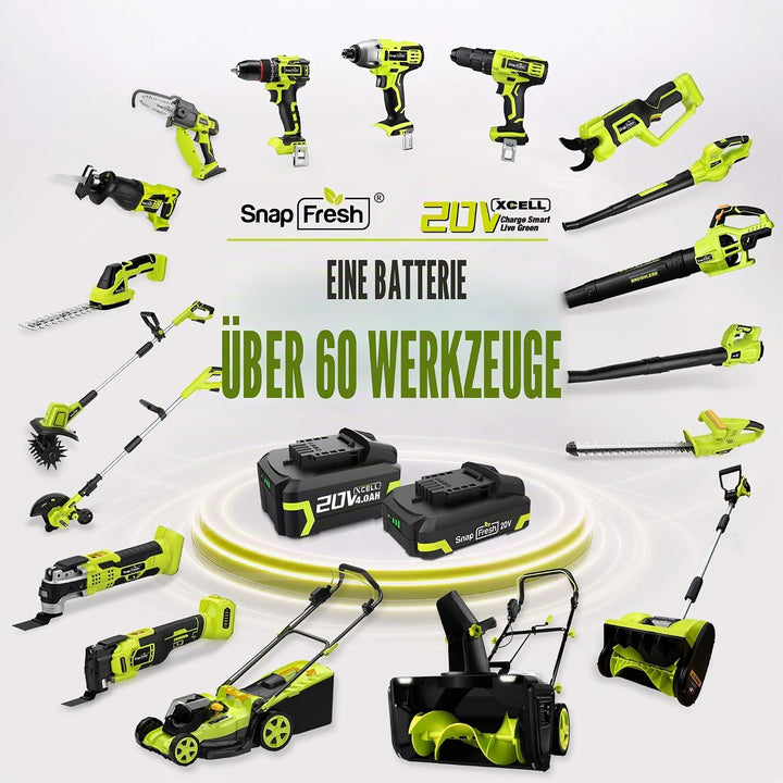 SnapFresh Oszillierendes Werkzeug, 20 V schnurloses, oszillierendes Multitool mit 6 Geschwindigkeite