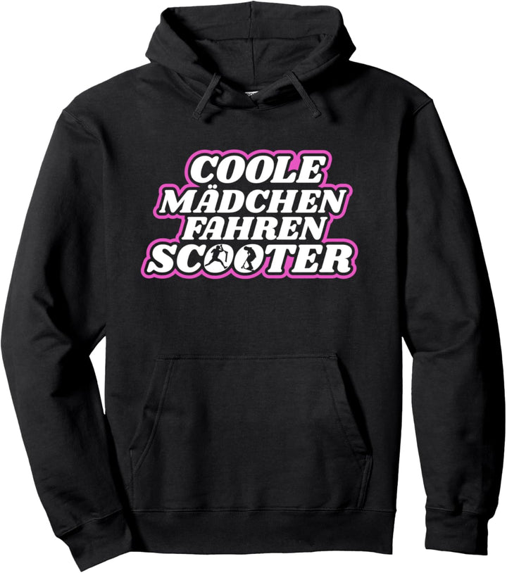 Coole Mädchen Fahren Scooter Tretroller Stunt Roller Kinder Pullover Hoodie