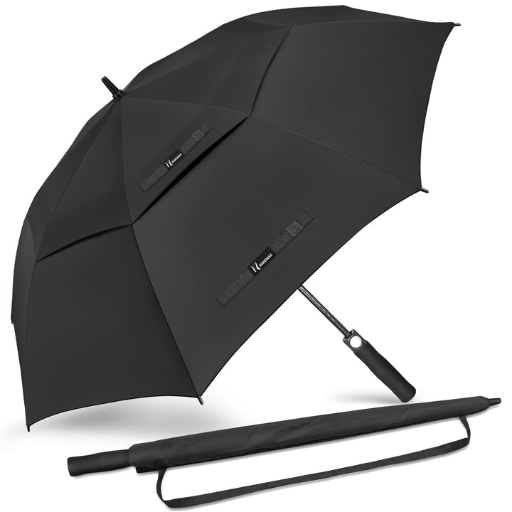 NINEMAX Regenschirm Gross Sturmfest,Golf Stockschirm Automatik Auf,L/XL/XXL Regenschirm für Herren D