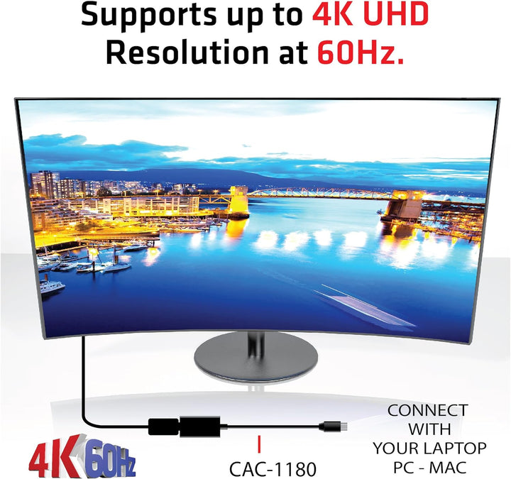 Club3D CAC-1180 DisplayPort Adapter [1x DisplayPort Stecker - 1x HDMI-Buchse] Schwarz, CAC-1180