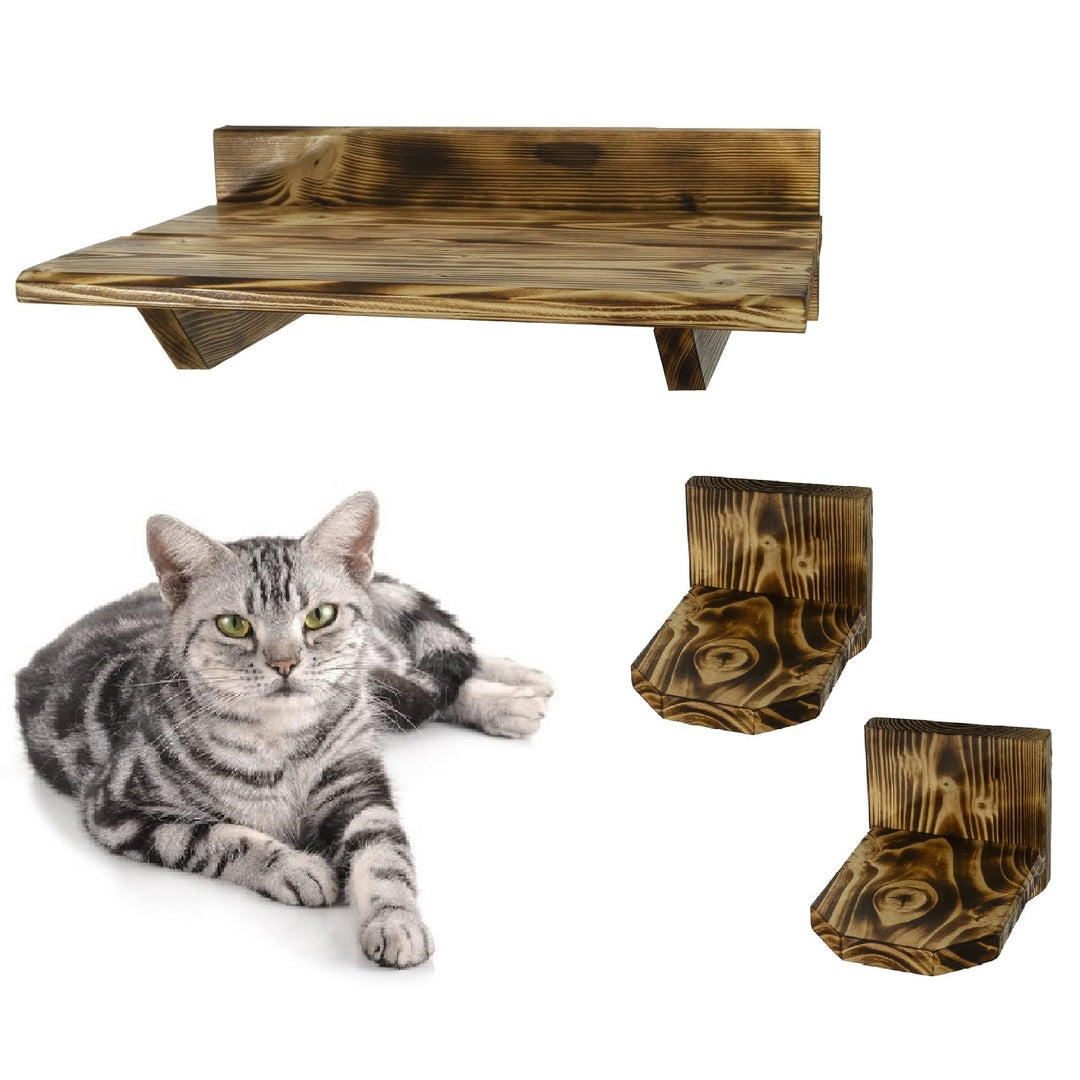 Katzenliege Kletterwand Wandmontage Katzenmöbel Klettern Katzenwand Katzentreppe Katzenstufen Set ge