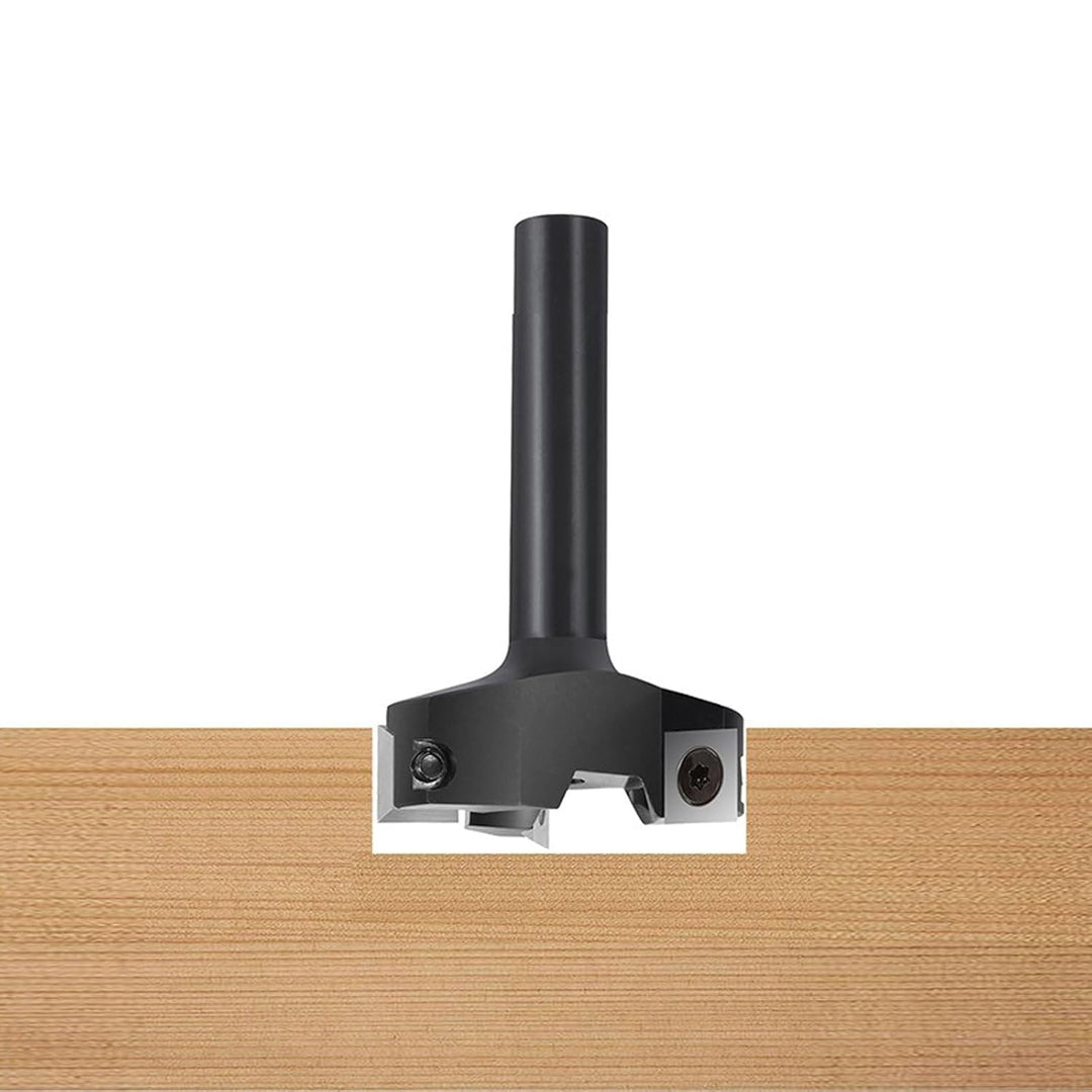Planfräser 8 mm Schaft, 8mm Planfräser Mit 6 auswechselbare 12 mm Hartmetallklingen mit 2,2 mm Dicke
