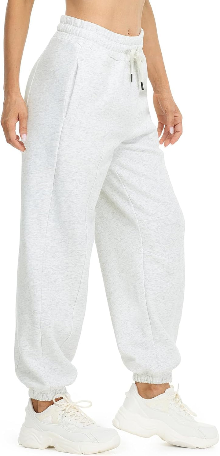 icyzone Damen Warme Jogginghose Hohe Taille Gefüttert Fleece Thermo Hose Baggy Winter Sporthose Swea