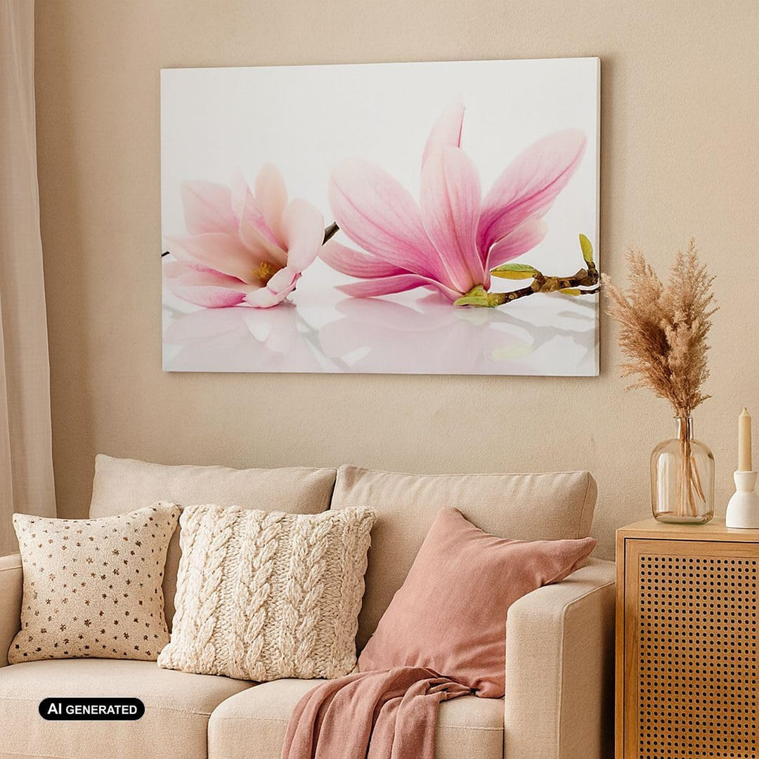 Bilder auf Leinwand Magnolie blume natur pflanze Leinwandbild 70x50cm Wandbilder Dekoration Wohnzimm