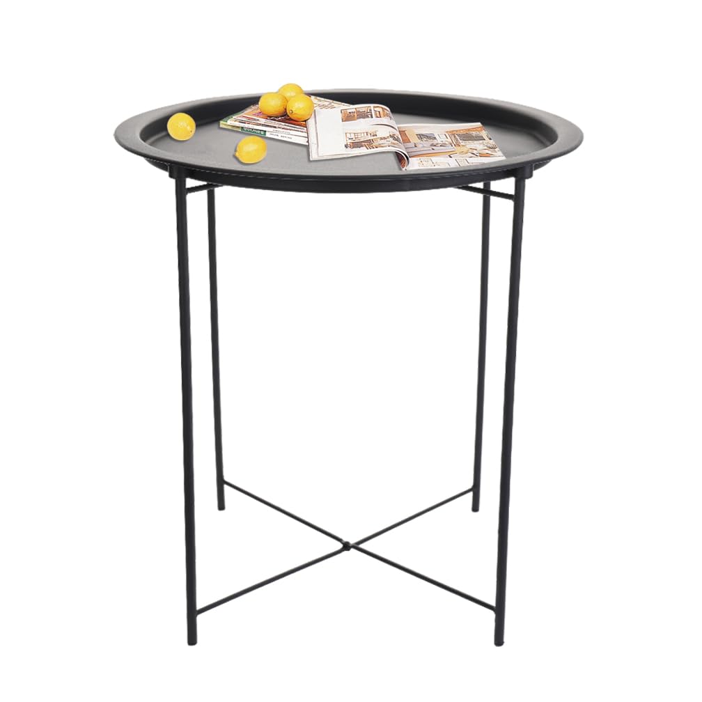 Hershii Dreibein Campingtisch mit Aluminiumbeine und Tischplatte aus Kunststoff Kleiner Picknicktisc