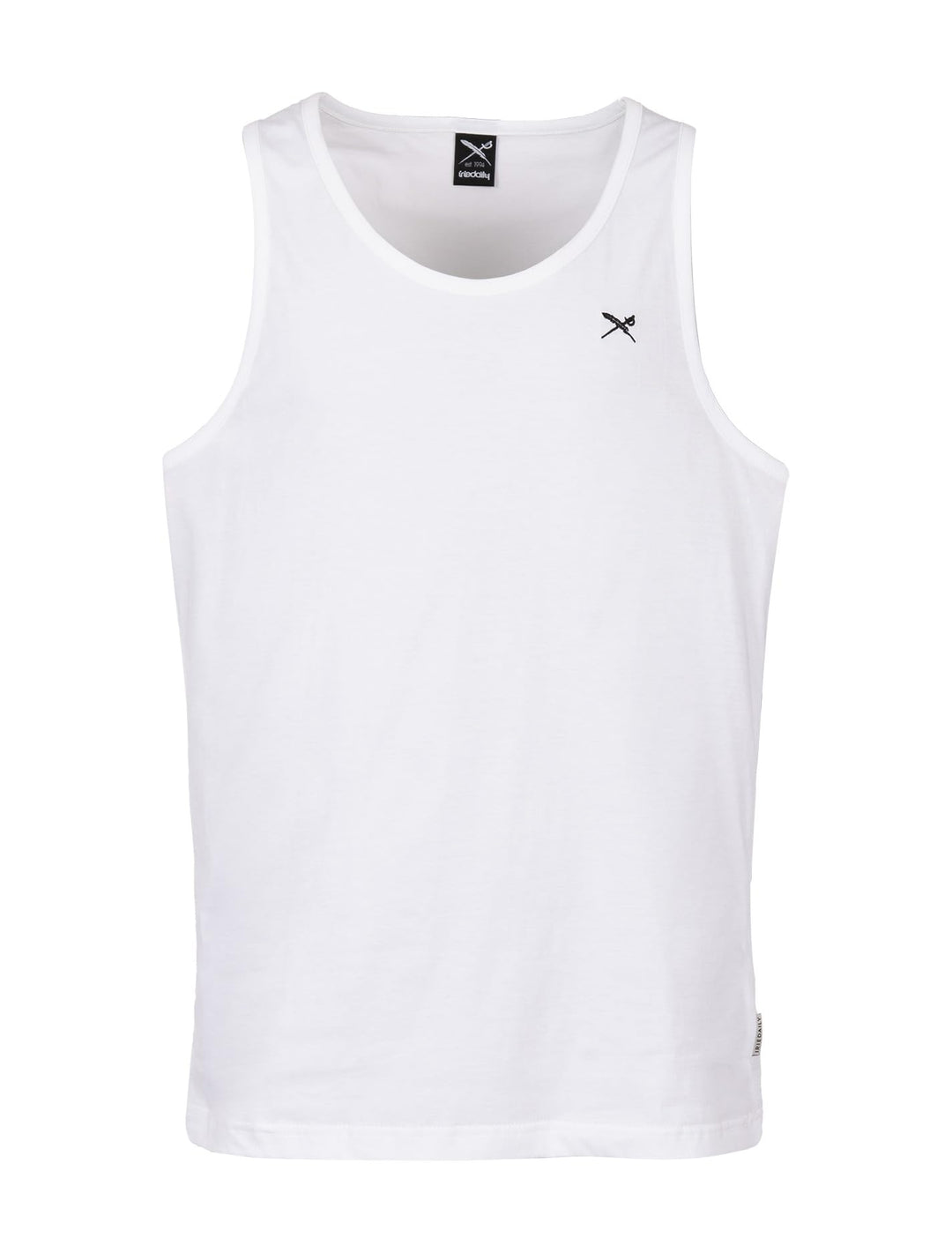 IRIEDAILY Herren Tank Top MINI Flag Baumwolle Regular Fit S Weiss, S Weiss