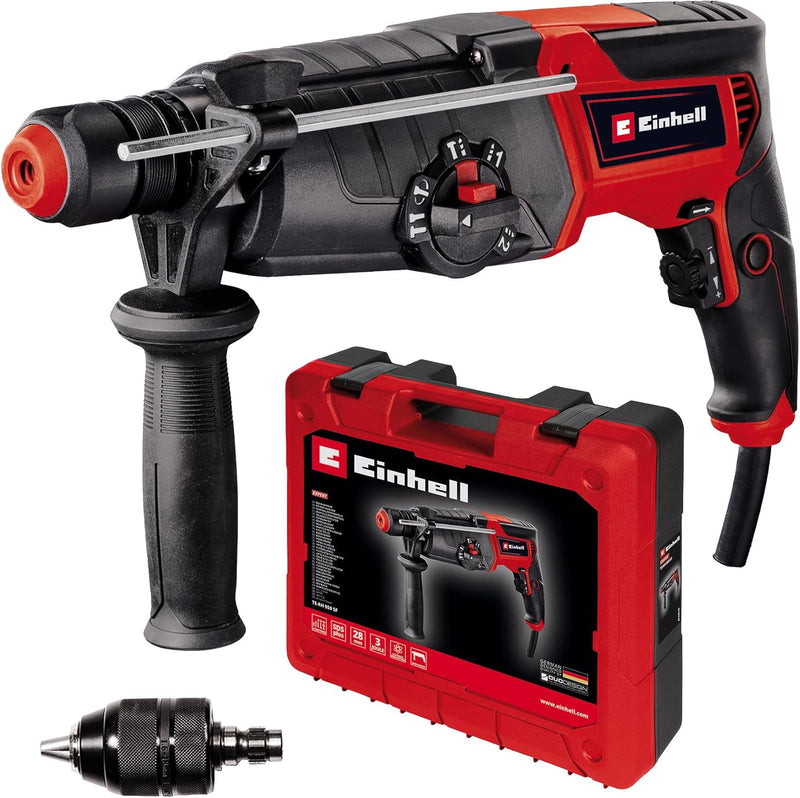 Einhell Bohrhammer TE-RH 950 5F (950 W, 2-Gang-Getriebe, Schlagstärke 3 J, SDS-plus-Aufnahme, Bohrle