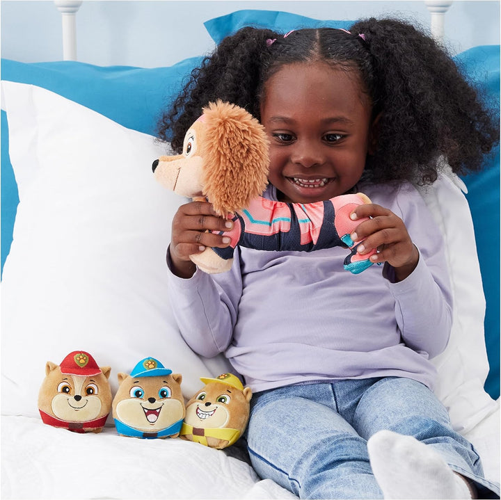 PAW PATROL: Der Mighty Kinofilm, Liberty Plüschfigur mit Stretch-Funktion und 3 Junior Patroller Min
