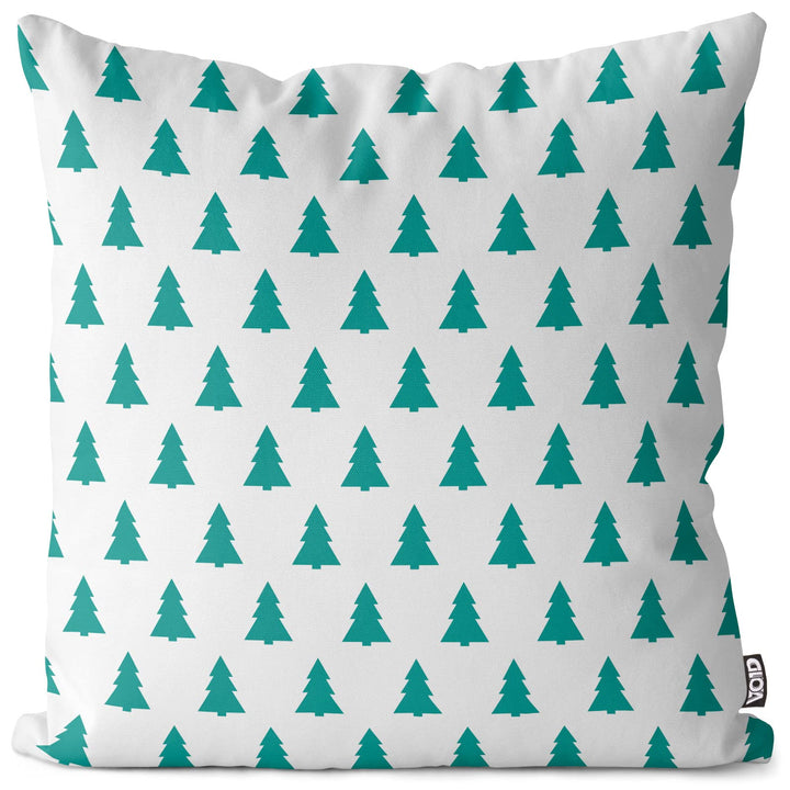 VOID Wald Design Weiss Kissenbezug Kissenhülle Sofakissen Kissen Deko Weihnachten Winter Weihnachtsd