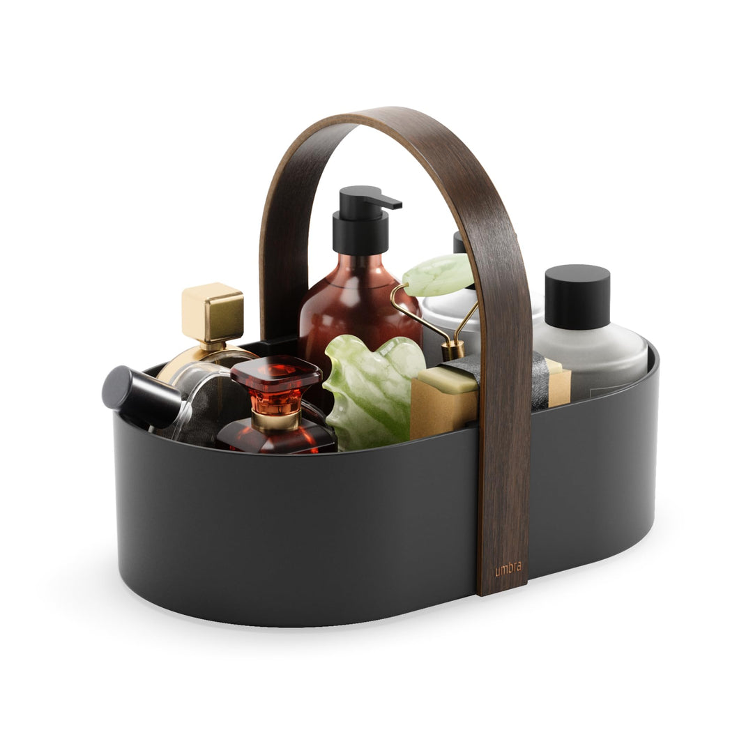 Umbra Bellwood, Caddy mit herausnehmbarer Trennwand für, Organizer für Kosmetik, Bürobedarf und mehr