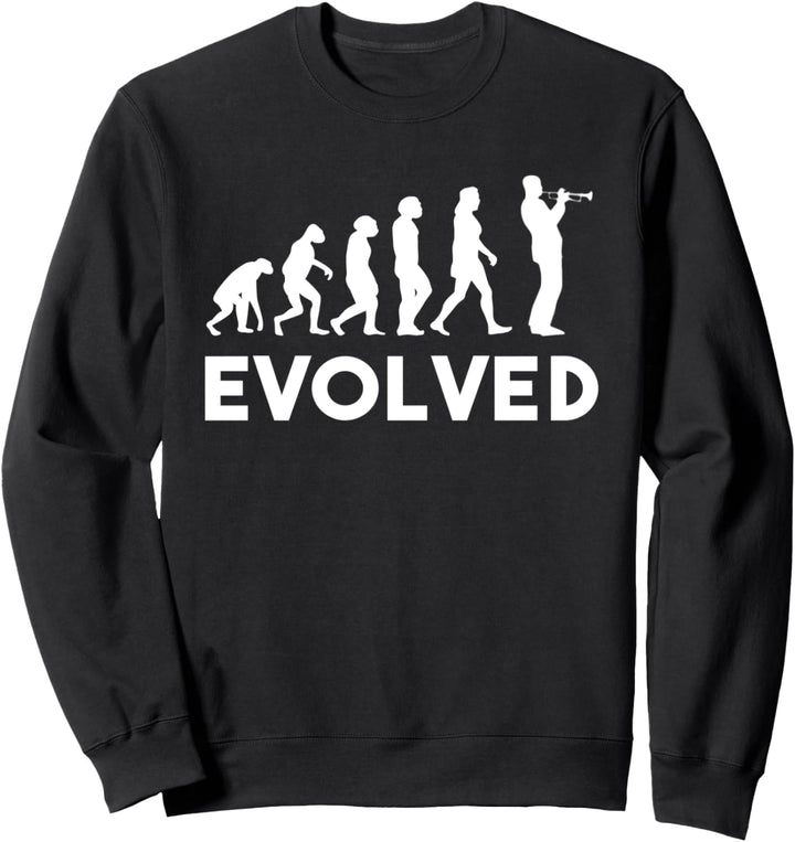 Evolved Evolution Trompetenspieler Trompeter Sweatshirt