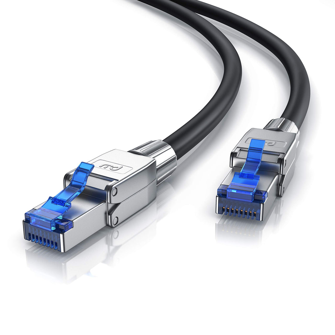 CSL - 30m Cat 8 LAN Kabel Netzwerkkabel - Glasfaser Hochgeschwindigkeit 40 Gbit/s 2000 MHz Ethernet