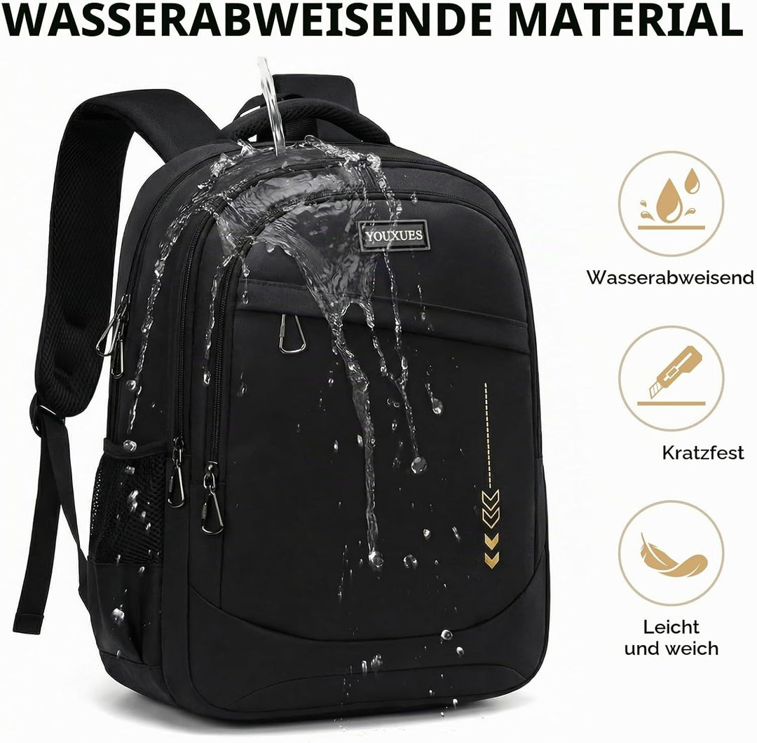 Amythe Schulrucksack Jungen Teenager Grosser Kapazität 30L, Rucksack Schule Gymnasium Oberstufe Schu