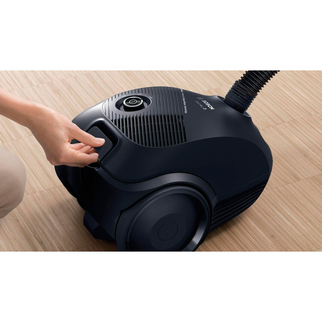 Bosch BGLS2BA1 Series 2 Staubsauger mit Beutel, 3.5 L, 600 W, 80 dB, 8 Meter Kabel, Schwarz