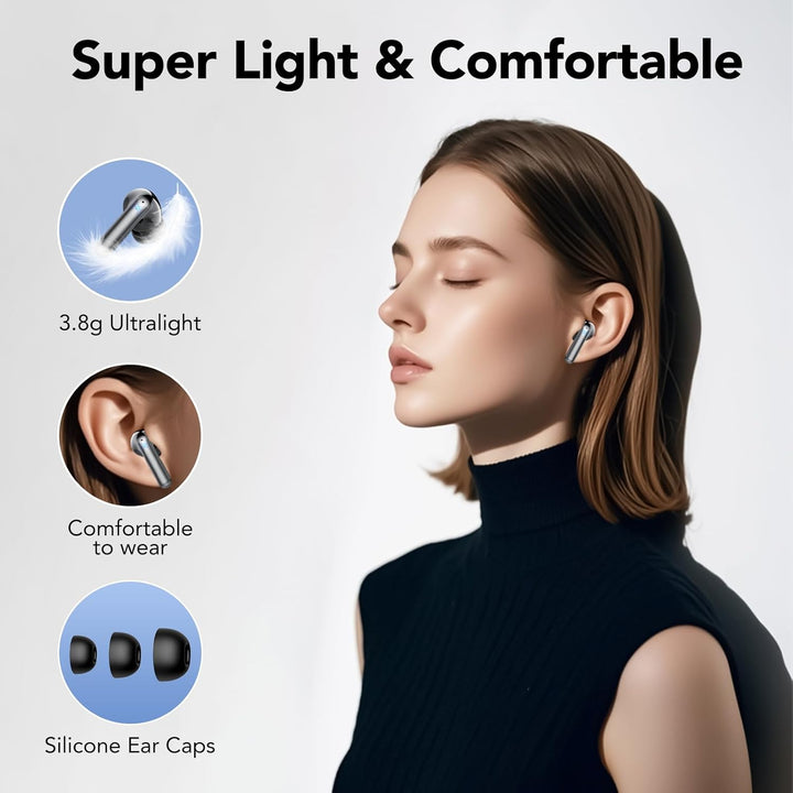Bluetooth Kopfhörer, In Ear Kopfhörer Kabellos Bluetooth 5.4 Kabellose Kopfhörer mit 4 Mic, 2026 Kab