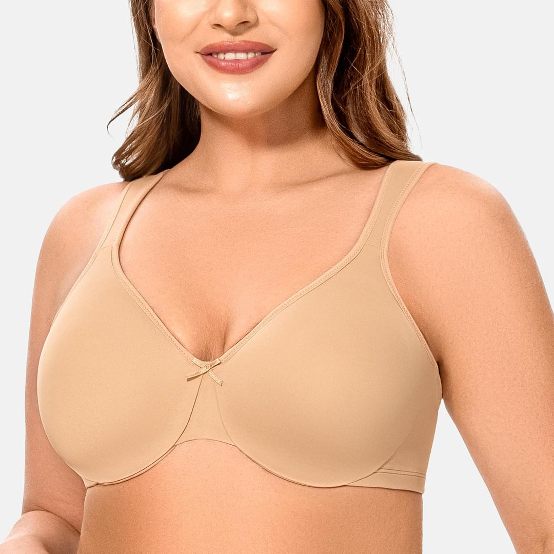 MELENECA Damen-Minimizer-BH in Übergrösse, vollständig bedeckend, nahtlos, Nicht gepolstert 70C Mand