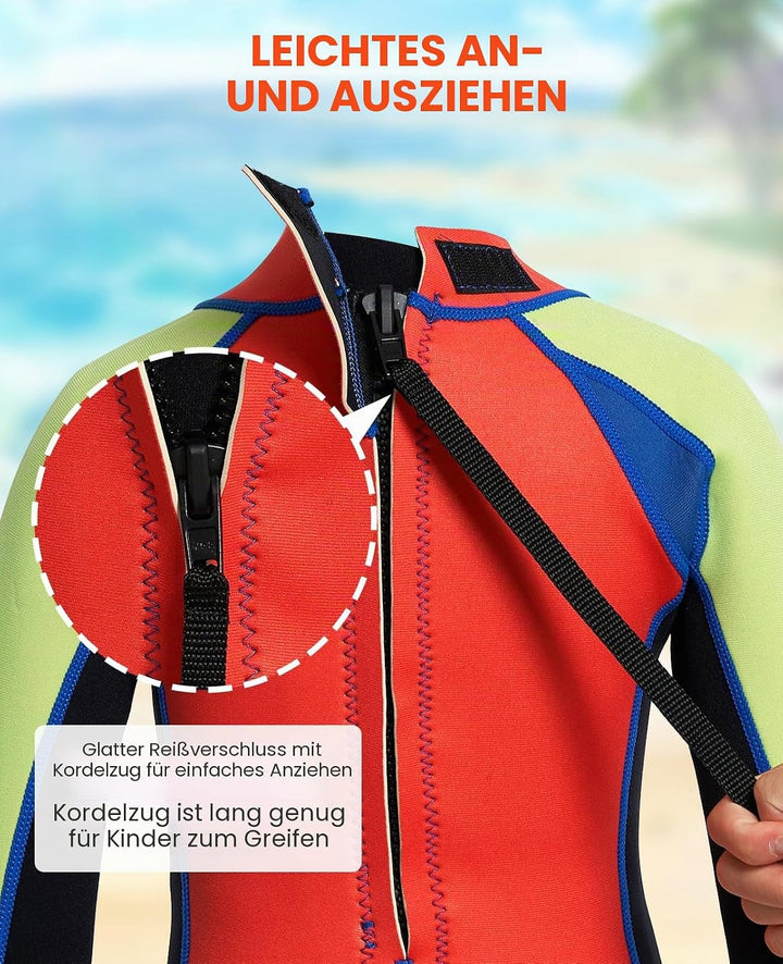 Gogokids Kinder Neoprenanzüge - Jungen Mädchen Rash Guard Einteiler Thermische Badeanzüge 2.5mm Neop