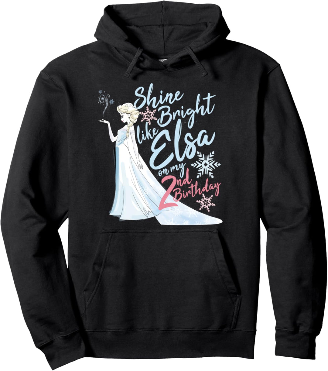Disney Frozen Elsa Shine Bright On My 2nd Birthday Pullover Hoodie