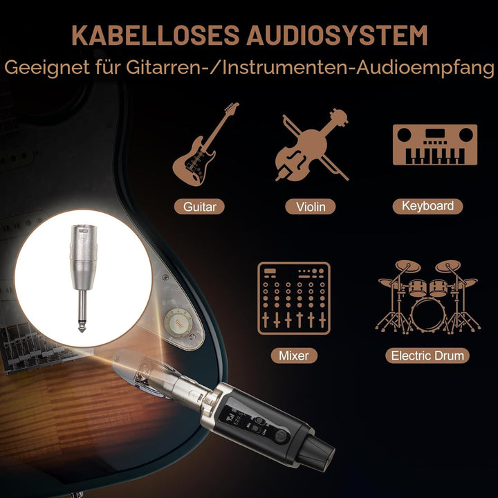 Depusheng T9 Drahtloses Mikrofon XLR Sender und XLR Empfänger Drahtloses System für dynamische und K