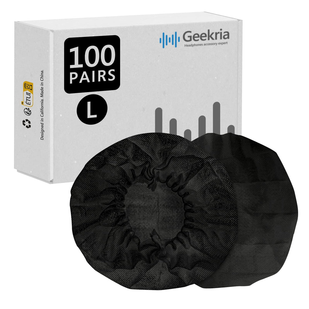 Geekria 100pairs Dehnbare Kopfhörer-Abdeckungen, Einweg-Ohrmuscheln für AKG K701, Q701, Sennheiser H
