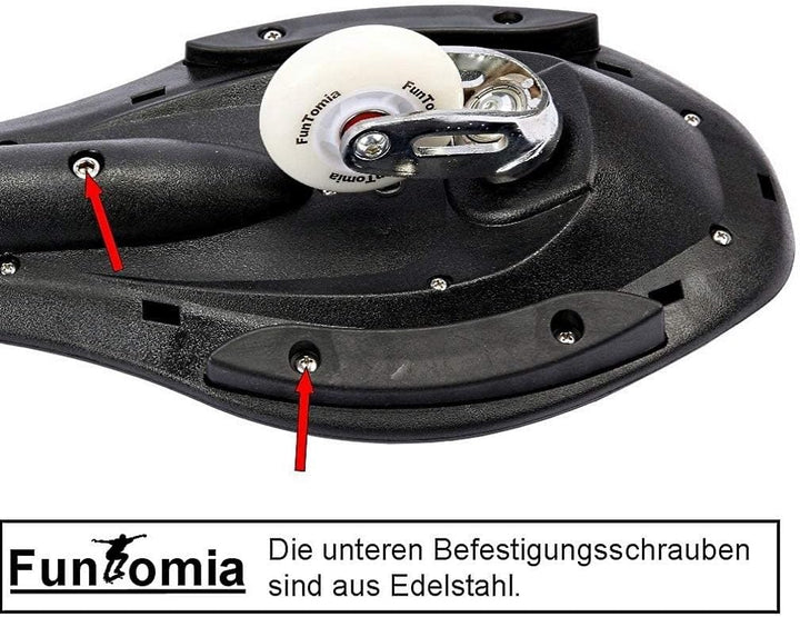 FunTomia Waveboard Original Mach1 Kugellager inkl. Tasche (Verschiedene Farbdesigns) Rot -