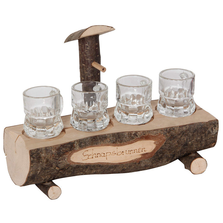 Bartl 107863 Schnapsbrunnen mit 4 Gläsern - originelles Zubehör für die Hausbar, Schnapsbrunnen