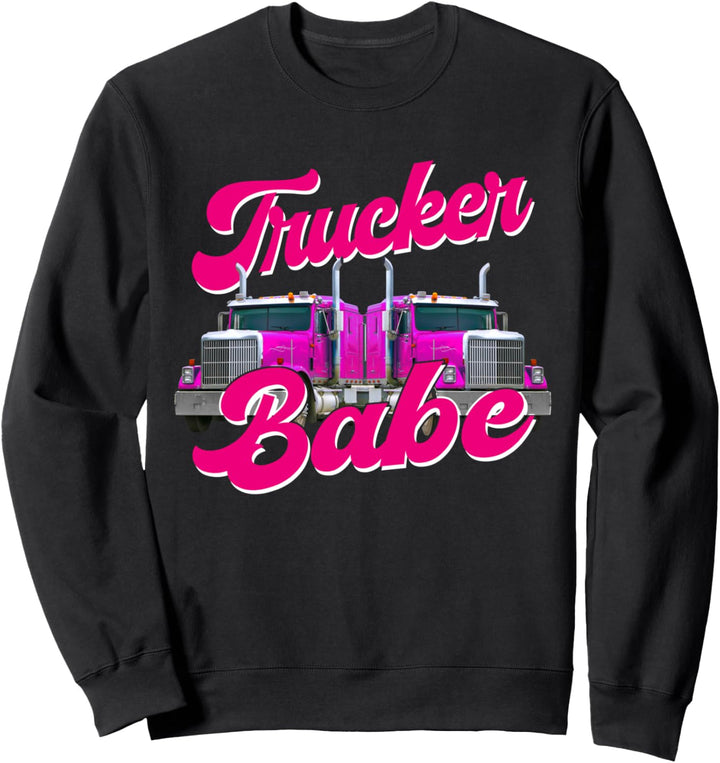 Trucker Babe Truckerin Fernfahrerin LKW Kraftfahrer Frauen Sweatshirt