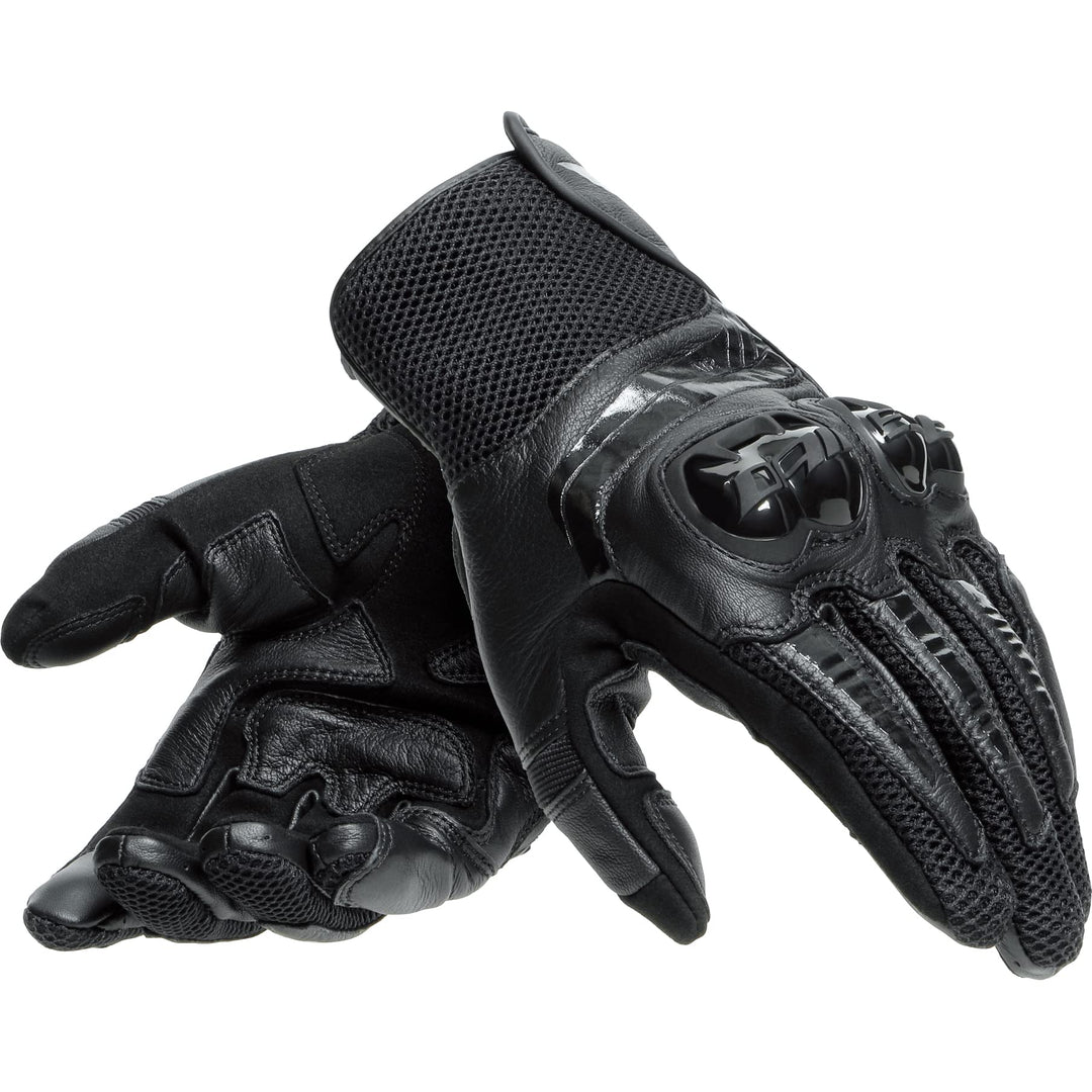 Dainese Unisex 1815934_631_l Motorradhandschuhe Leder mit Protektoren, Schwarz/Schwarz, L EU L Schwa