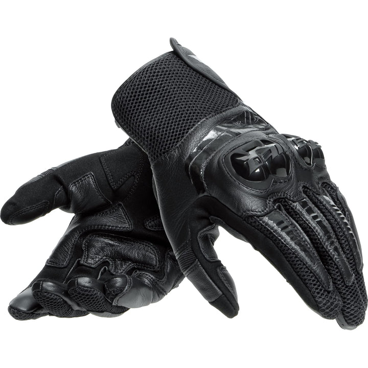 Dainese Unisex 1815934_631_l Motorradhandschuhe Leder mit Protektoren, Schwarz/Schwarz, L EU L Schwa