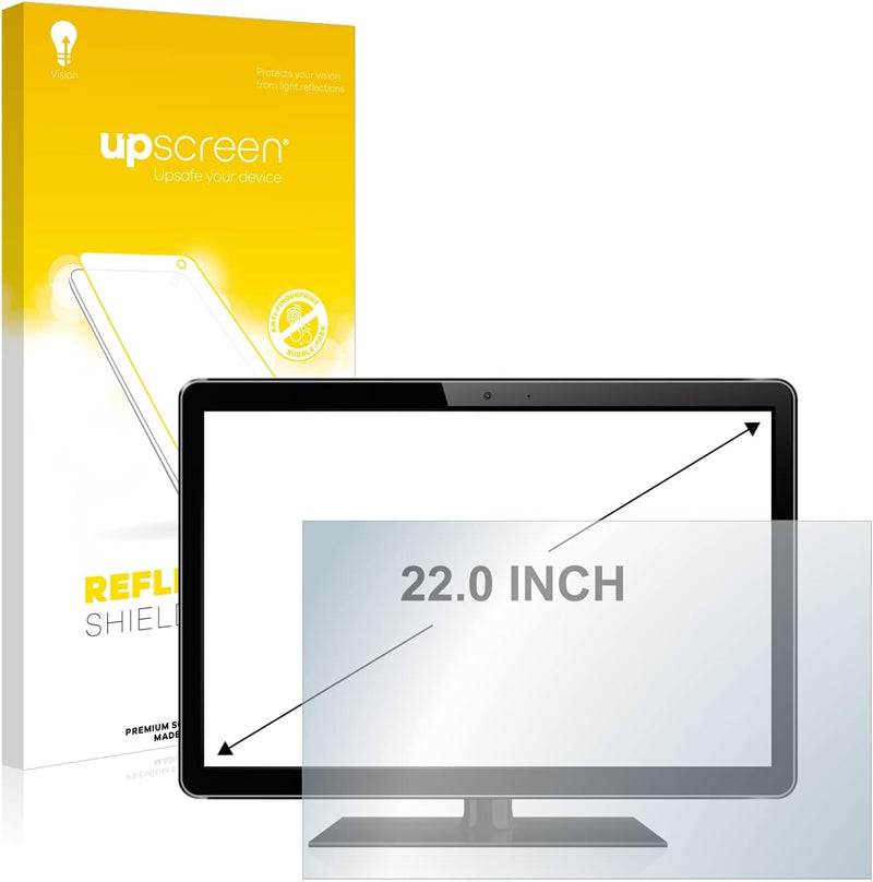 upscreen 22" Entspiegelungs-Schutzfolie für 22,0 Zoll Industrie-Monitore (55.9 cm) [490 x 270 mm, 16