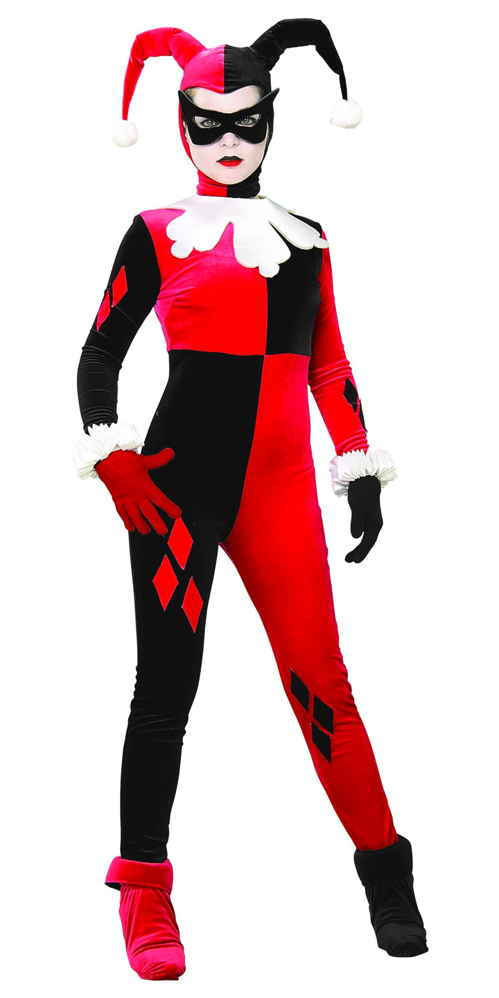 Rubie's Official Superschurkin Harley Quinn Jumpsuit, Kostüm für Erwachsene, Grösse Medium, M