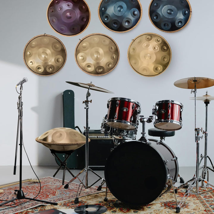 ANTETOK Harmonic Handpan Drum in d-Dur 10 Töne 22 Zoll Stahl mit weicher Handpan Tasche，Harmonische