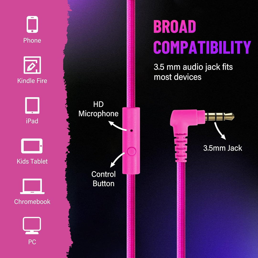 RockPapa Grade Faltbare HiFi Kopfhörer Headphones mit Mikrofon für Computer PC Cellphones Tablets iP