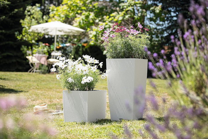 LECHUZA CUBICO Cottage 40 weiss 15246 39.5x39.5x75.5 cm Weiss, 39.5x39.5x75.5 cm Weiss