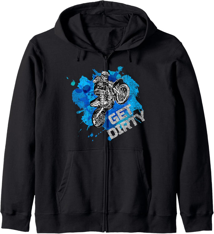 Holen Sie sich Dirty Offroad Biking Dirt Bike Motorrad Kapuzenjacke