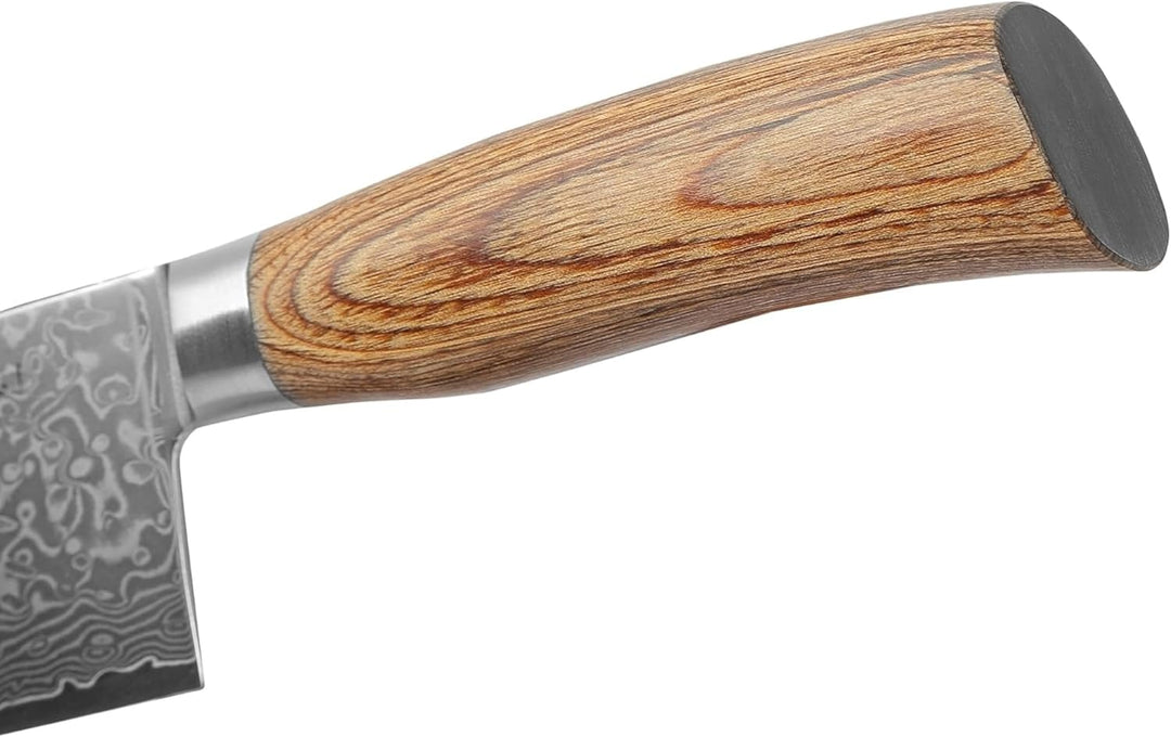 Wakoli EDIB Pro Damast Nakiri Messer mit Gravur – Personalisiertes Gemüsemesser, 18cm Klinge aus 67