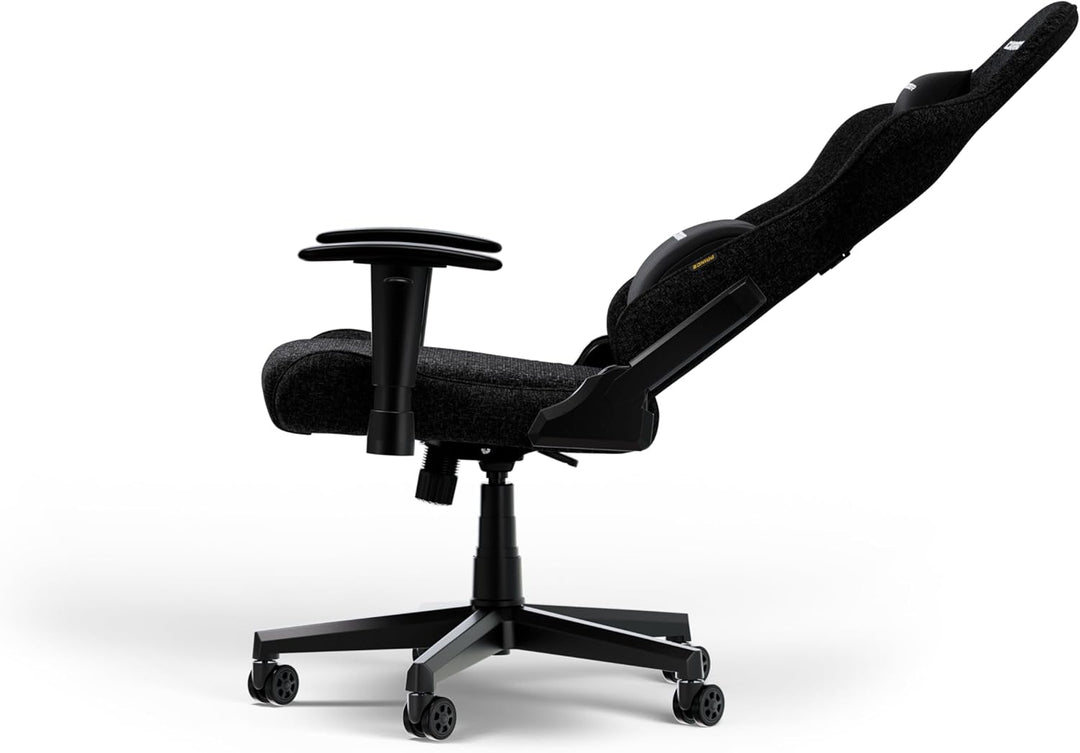 DXRacer Prince L Schwarz Stoff das Orginal Gaming Stuhl, Schreibtischstuhl, Bürostuhle, Office Chair