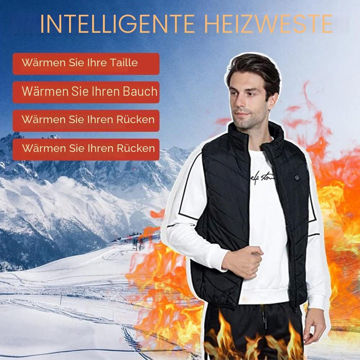 Beheizte Weste USB, Beheizbare Jacke Herren Damen, Heizweste Winter Weste Elektrische Warme mit 3 Te