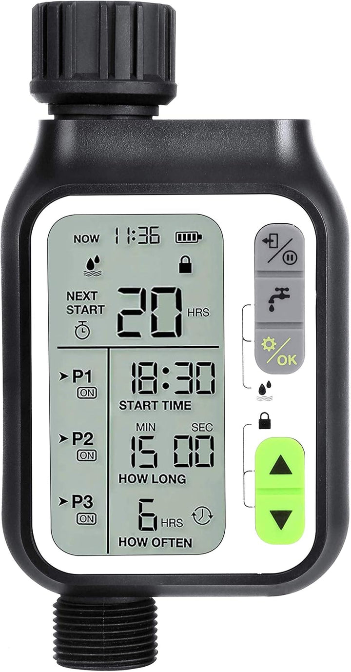 Kazeila Bewässerungscomputer,Automatische Wasser Timer mit 3 Separaten Bewässerungssystem/Automatisc