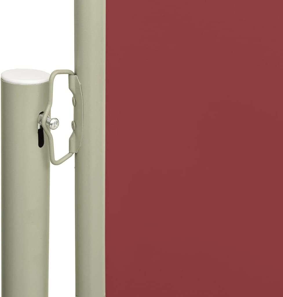 puraday 180x600 cm Seitenmarkise Ausziehbar Rot Terrassen-Sichtschutz Balkon Seitenwand Stilvolle Se