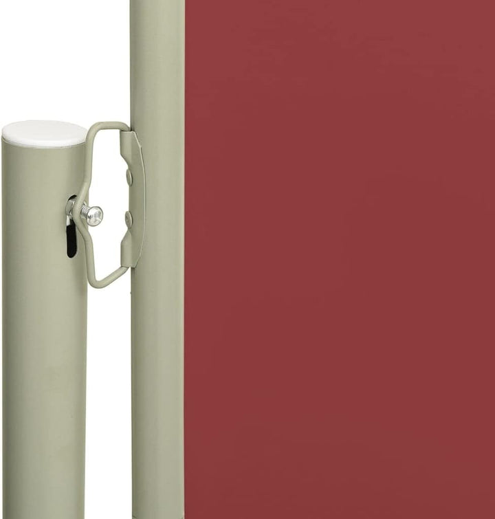 puraday 180x600 cm Seitenmarkise Ausziehbar Rot Terrassen-Sichtschutz Balkon Seitenwand Stilvolle Se
