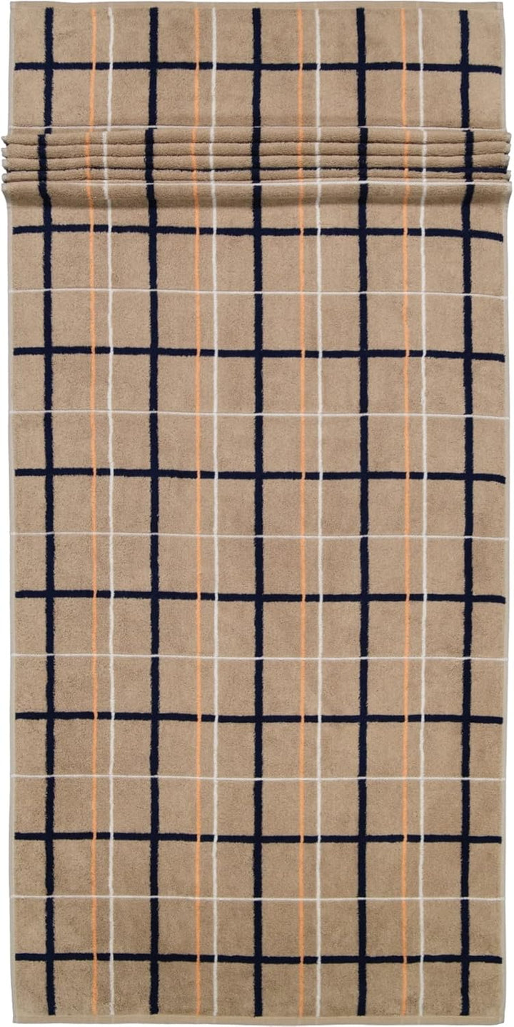 Cawö Home Handtücher Avenue Karo 339 Sand - 31 Saunatuch 70x180 cm, Saunatuch 70x180 cm