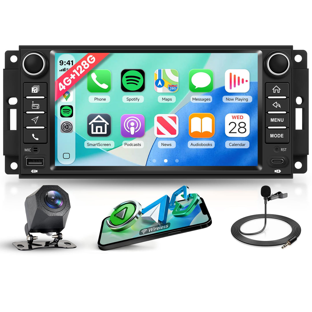 4G+128G Android Autoradio für Jeep Wrangler Compass Grand Cherokee/Dodge Caliber Avenger/Chevrolet W