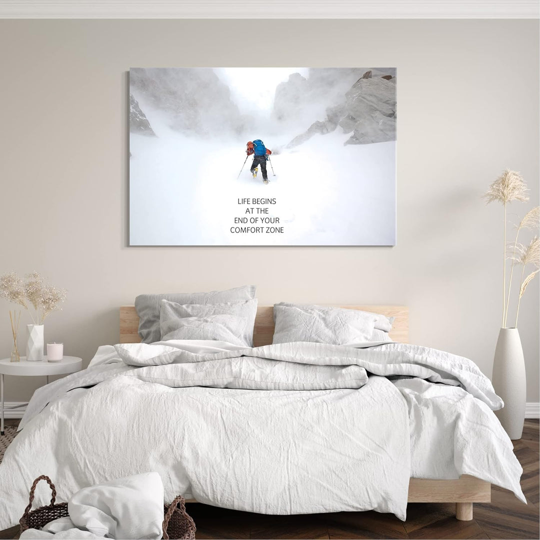 Leinwand (80x60cm): Spruch Das Leben ist kein Zuckerschlecken Zitate Sprüche Qu 80x60 cm, 80x60 cm