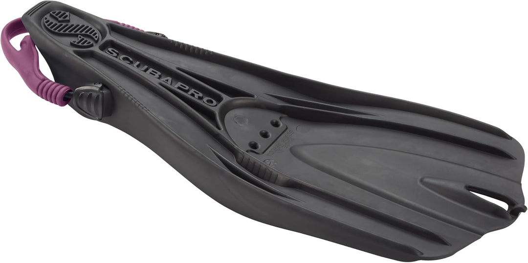 SCUBAPRO GO Travel Scuba Diving Fin for Snorkeling and Swimming, Open Heel Strap Mehrfarbig, Schwarz